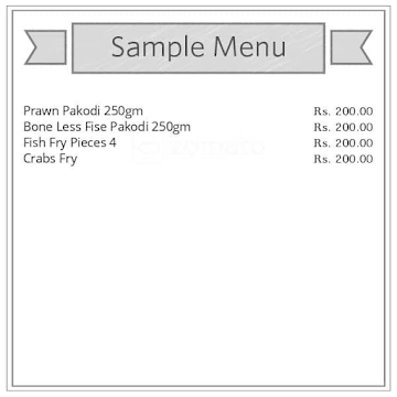 Raju Gari Royala Pakodi menu 