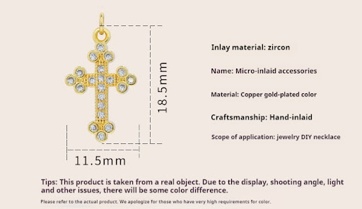 Title 1, DIY Pendant Bracelet Accessories Micro Inlaid Z...