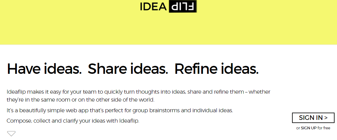 idea flip content writing tool