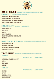 The Cookie Dough Club menu 1