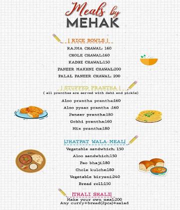 Meals By Mehak menu 