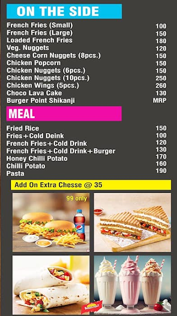 Hth Burger Point menu 