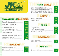 Jumbo King Burger menu 1