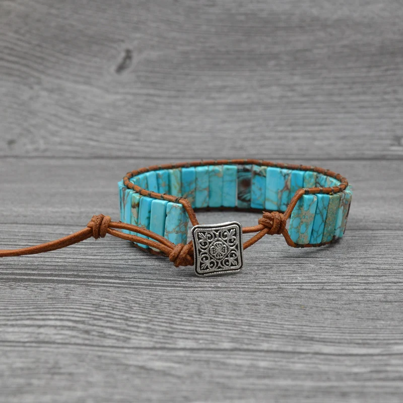 Natural stone beaded bracelet