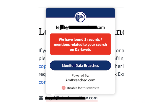 AmIBreached Search Preview image 1