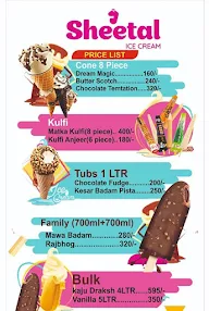 Shital Ice Cream menu 3