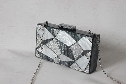 Title 6, Fashionable black and white contrast acrylic cl...