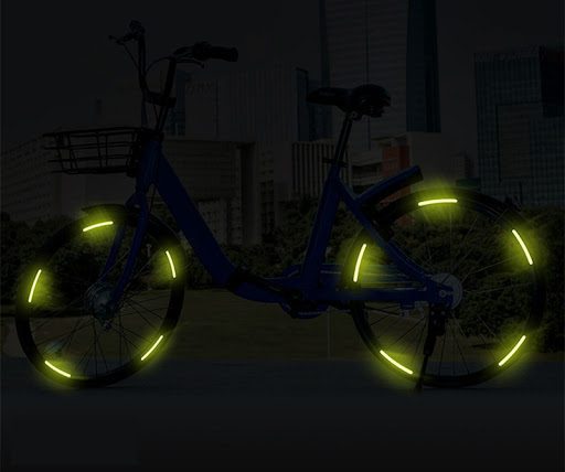 Title 2, 20 Pcs Car Wheel Hub Reflective Sticker Tire Wa...