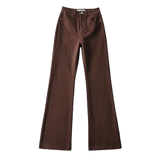 Title 9, Raw Edge High Waist Denim Flared Pants Trendy W...