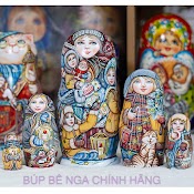 (Cực Đẹp Và Độc Đáo) Bộ Búp Bê Nga Matryoshka Cao Cấp 5 Lớp 20Cm Hoa Văn "Cô Bé Mùa Đông" Cực Đẹp Và Phong Cách