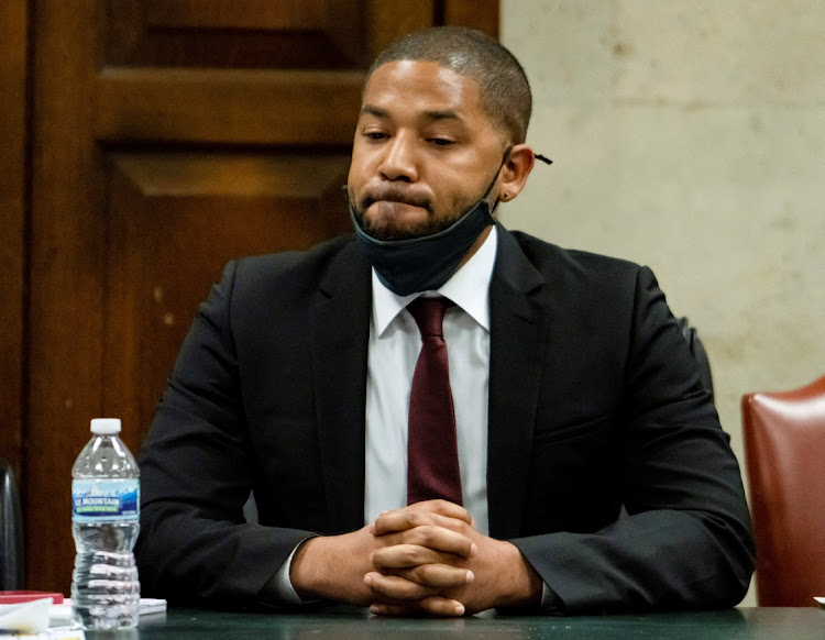 Actor Jussie Smollett listens as his sentence is announced at the Leighton criminal court building in Chicago in the US.