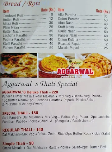 Aggarwal Sweets And Snacks menu 