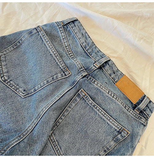 Title 7, Fashionable Retro Loose Womens Straight-leg De...