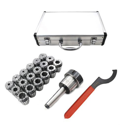 Title 4, MT3-ER32 Milling Chuck Set 18 Pieces provides s...