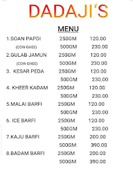 Dadaji's Kitchen menu 1