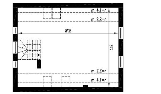 Dla każdego pa - A109/1 - Rzut poddasza do indywidualnej adaptacji (57,3 m2 powierzchni użytkowej)