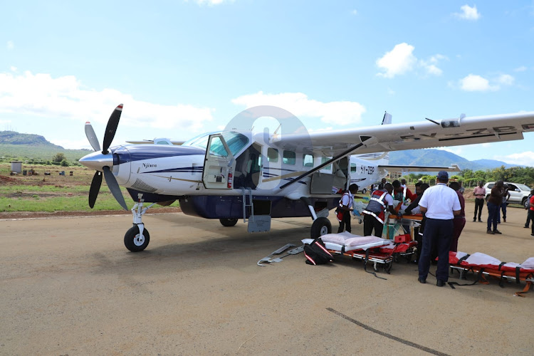 Critically injured KU students are being airlifted to Parklands Avenue hospital in Nairobi. on March 19, 2024