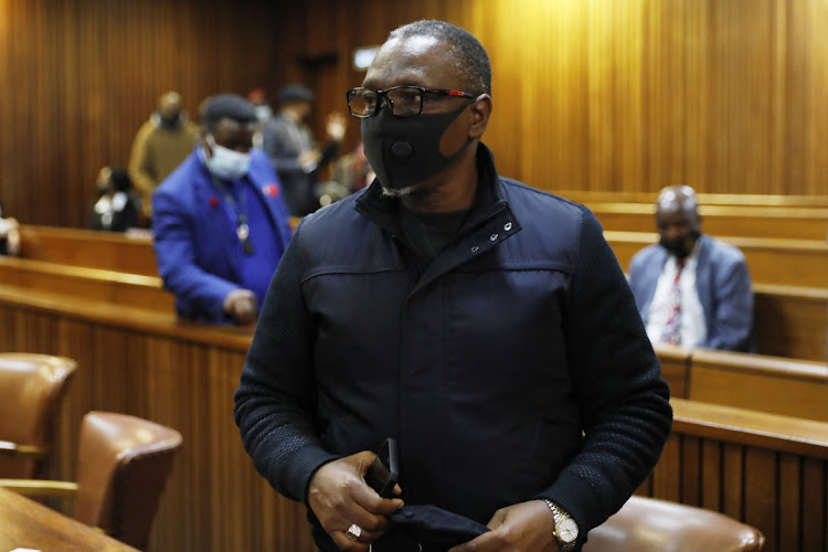 Bishop Bafana Stephen Zondo looks on during his sex crimes trial at the Gauteng high court on August 30 2021 in Pretoria.