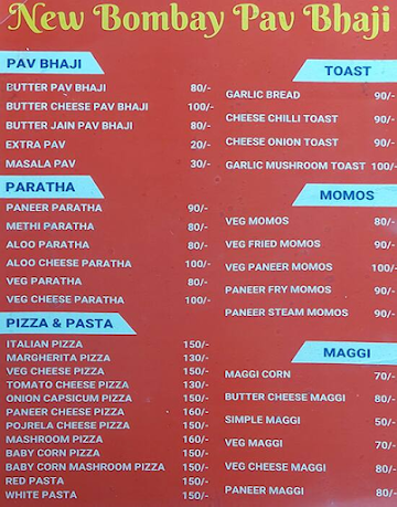 Bombay Market menu 