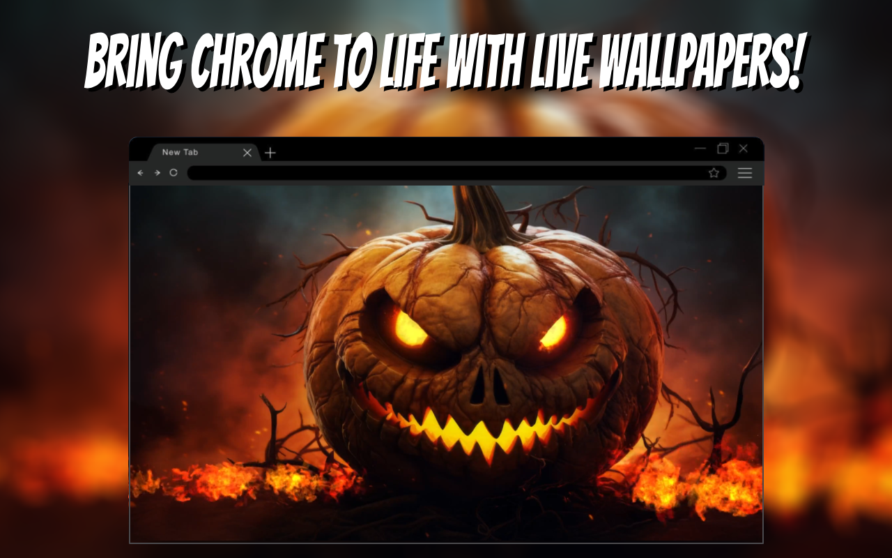 Halloween Horror Pumpkin Live Wallpaper New Tab