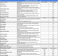 North Indian Trail menu 1