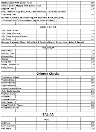 Lake View Food Court menu 2