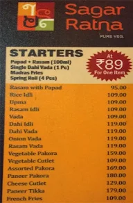 Sagar Ratna menu 4