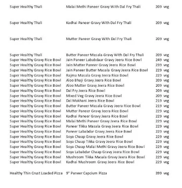 Thalis Bowls & More menu 