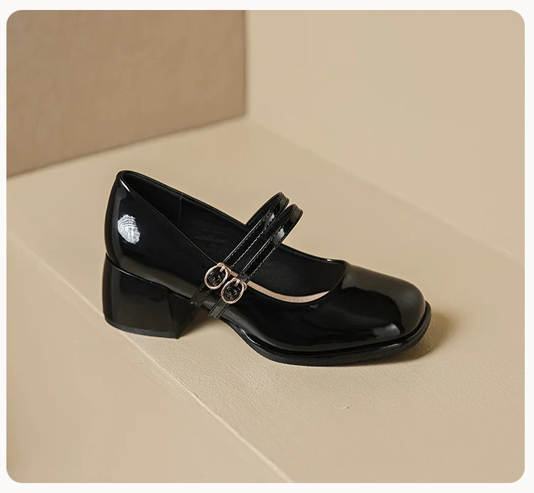 Title 2, Franse Mary Jane retro schoenen voor dames, van...