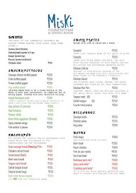 Miski Bar menu 1