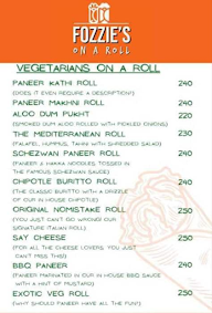 Fozzies's On A Roll menu 1