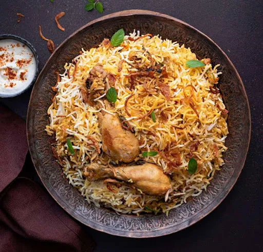 Chicken Biryani With Boondi Raita