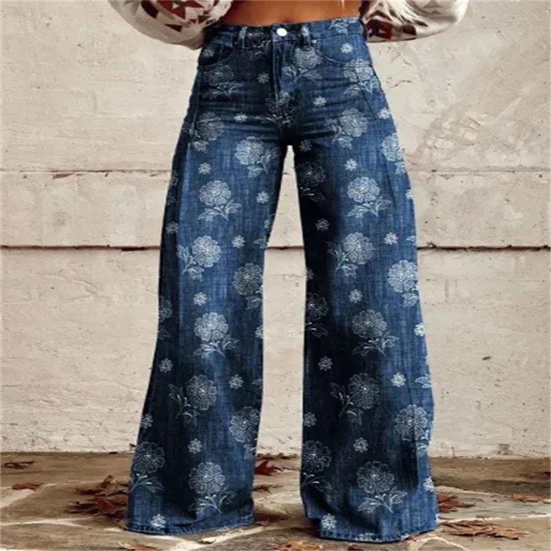 Title 35, Calças jeans femininas plus size casuais de per...
