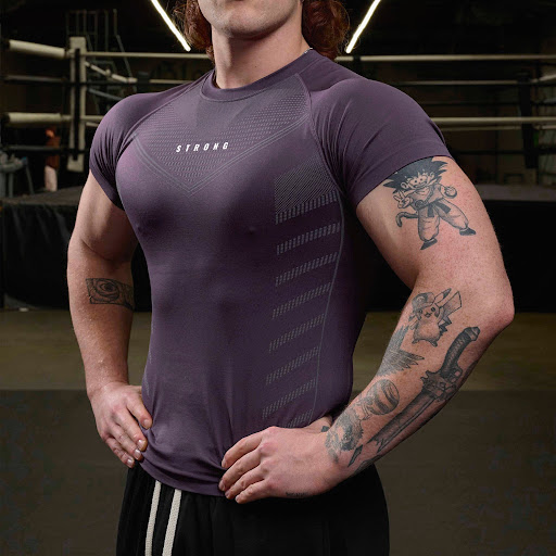 Title 10, Mens Absorbent Sweat Running Short-sleeve Shir...