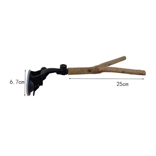 25cm Parrot Perch Stand With Suction Cup Adjustable Design Fast Installation Bird Cage Accessories For Cockatoo Macaw Pa