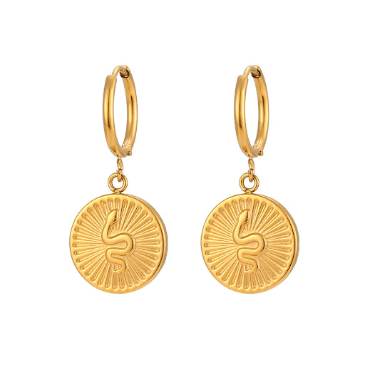 Title 2, Eliana Serpent Coin Earrings