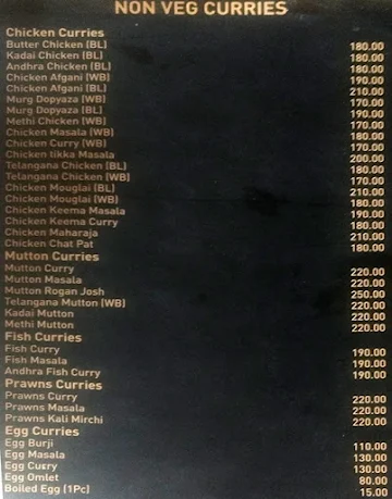 Biryani R Kebabs menu 