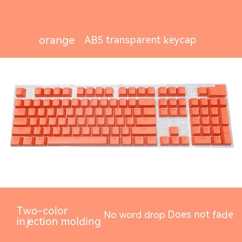 Keycaps ABS transparentes bicolores pour clavier 980K, bouche fermée, offrant une esthétique améliorée et une durabilité accrue pour taper.