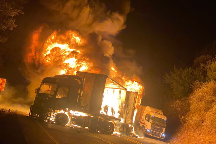 Six trucks were destroyed after being set alight on the N3 in KwaZulu-Natal. The same day another five were torched in Mpumalanga.