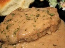 Pork Chops with Shallots and Sour Cream