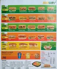 Subway menu 3