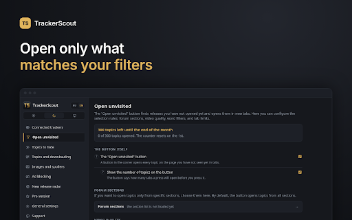 TrackerScout — clean content, zero noise screenshot 1