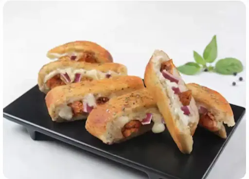 Chicken Tikka Stuffed Garlic Breadsticks