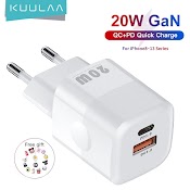 Cốc Sạc Nhanh Kuulaa Cổng Usb 20W Hai Cổng Type C Pd Qc Cho Iphone Android