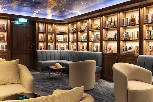 Choose from a wide variety of books at the Library aboard your Silversea sailing.