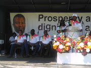 UDM leader Bantu Holomisa launches the party's election manifesto in Port Elizabeth. 