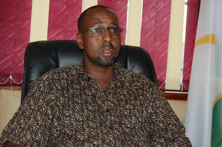 Water chief officer Ahmed Omar in his office