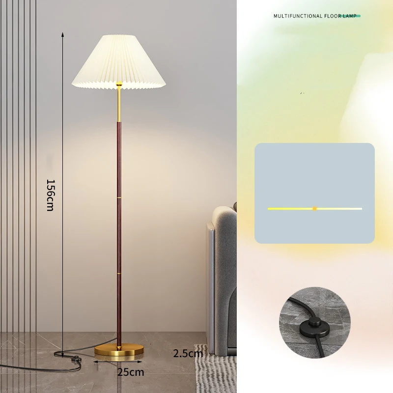 Retro stojeća stona lampa od tkanine za sofu u dnevnoj sobi, pored kreveta, za radni sto, idealna za čitanje i učenje.