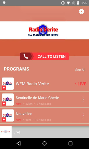 Screenshot Radio Verite