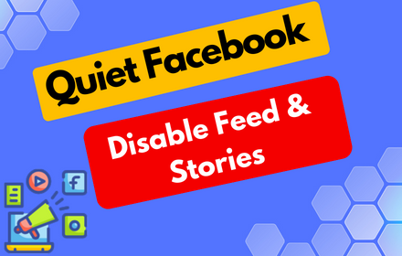 Quiet Facebook: Disable Feed & Stories small promo image